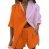 Women 2 Piece Outfit Short Sleeve Shirt Top and Shorts Casual Loungewear Set