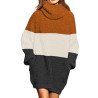 Women's Oversized Turtleneck Pullover Sweater Dress