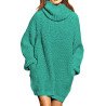 Women's Oversized Turtleneck Pullover Sweater Dress