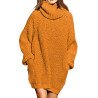 Women's Oversized Turtleneck Pullover Sweater Dress