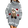 Pinkqueen Ugly Christmas Sweater Turtleneck Dresses For Women