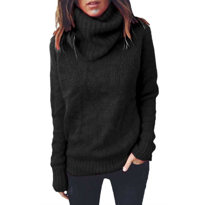 Long Sleeve Turtleneck Sweater Black