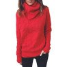 Solid Long Sleeve Pullover Sweater Red