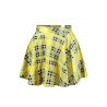 Women Digital Print Pleated Stretchy Flared Casual Mini Skirt