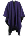 Women Winter Reversible Cashmere Poncho Capes Coat