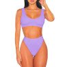 Women's Push Up Two Piece Cheeky High Cut Swimsuit Bathing Suit Set