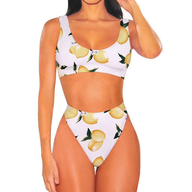 Women's Push Up Two Piece Cheeky High Cut Swimsuit Bathing Suit Set