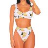 Women's Push Up Two Piece Cheeky High Cut Swimsuit Bathing Suit Set