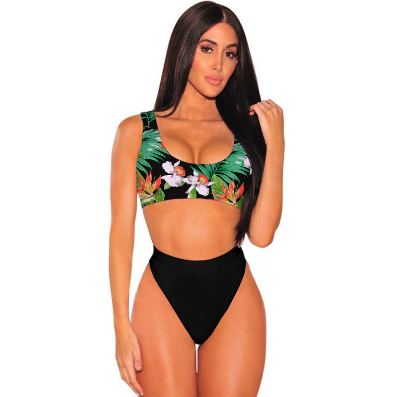 Women's Push Up Two Piece Cheeky High Cut Swimsuit Bathing Suit Set