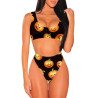 Women's Push Up Two Piece Cheeky High Cut Swimsuit Bathing Suit Set