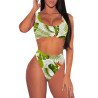 Women's Push Up Two Piece Cheeky High Cut Swimsuit Bathing Suit Set