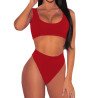 Women's Push Up Two Piece Cheeky High Cut Swimsuit Bathing Suit Set
