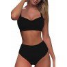 Pinkqueen High Waisted Bikini Set Twist Front Two Piece Swimsuit