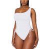 Women's One Shoulder High Leg Tummy Control Swimsuit