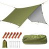 15x14FT Waterproof Lightweight Compact Backpacking Hiking Traveling Hammock Rain Fly Camping Tarp