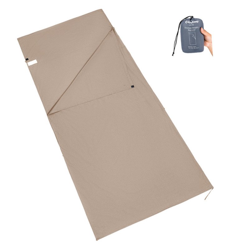 KingCamp Envelope Egyptian Cotton Portable Machine Washable Lightweight Sleeping Bag Liner