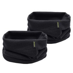 Merino Wool Neck Gaiter,Lightweight Wool Neck Warmer,Soft Merino Gaiter Mask - Black-2pcs