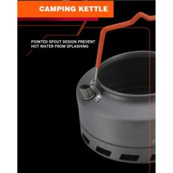 Bulin Camping Kettle 1.6L Aluminum Alloy Open Hiking Picnic Travel Fast Heating Outdoor Gear Campfire Coffee Tea Pot