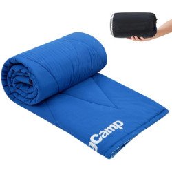 KingCamp Cotton Extra Large Warm Windproof Flannel Sleeping Bag Wearable Camping Blanket Quilt