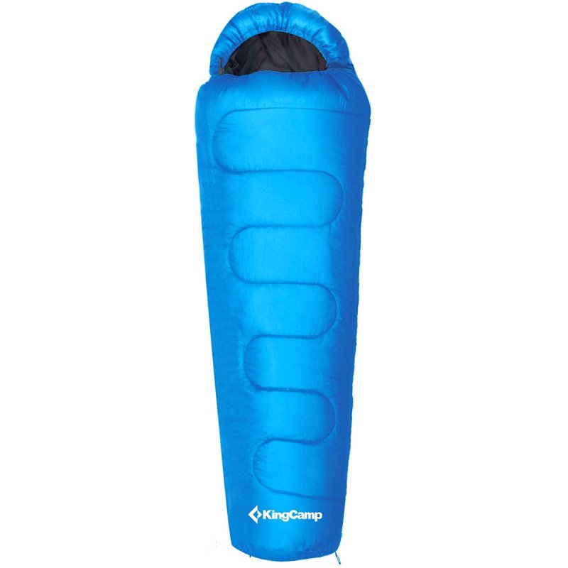 KingCamp Treck Series Double Layer Warm Comfort Lightweight Portable Mummy Sleeping Bag for Camping KS3131-Blue-Left