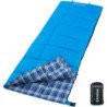 KingCamp 3 Season Cotton Flannel Lightweight Portable Envelope Camping Hiking Sleeping Bag