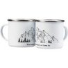 KingCamp Enamel Camping Outdoor Coffee Portable Enamel Cup with Handle 15 fl oz Mug -2-PACK