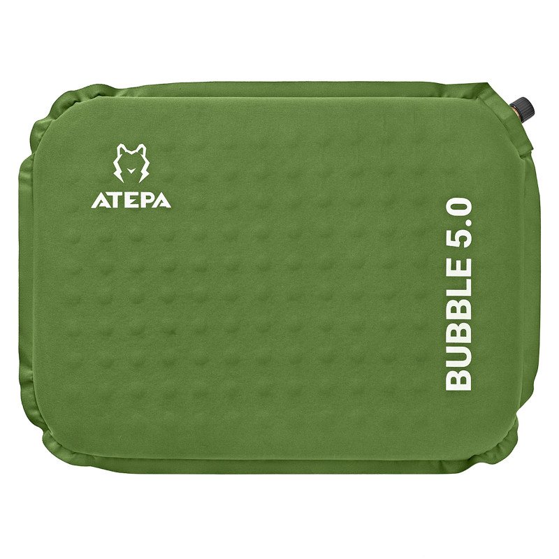 ATEPA 1-Pack  2-Pack Self-Inflating Insulated Seat Cushion with Carrying Bag, 5CM Thick-Green-1-PACK