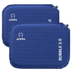 ATEPA Self-Inflating Insulated Seat Cushion for Stadium,Camping, Pressure Relief-Navy(2-pack)