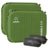 ATEPA Self-Inflating Insulated Seat Cushion for Stadium,Camping, Pressure Relief-Green(2-pack)