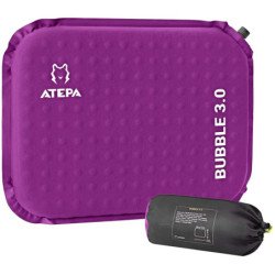 ATEPA Self-Inflating Insulated Seat Cushion for Stadium,Camping, Pressure Relief-Purple