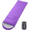 Kingcamp Lightweight Waterproof 3 Season Envelope Sleeping Bag Camping Hiking KS3121-Purple-Right