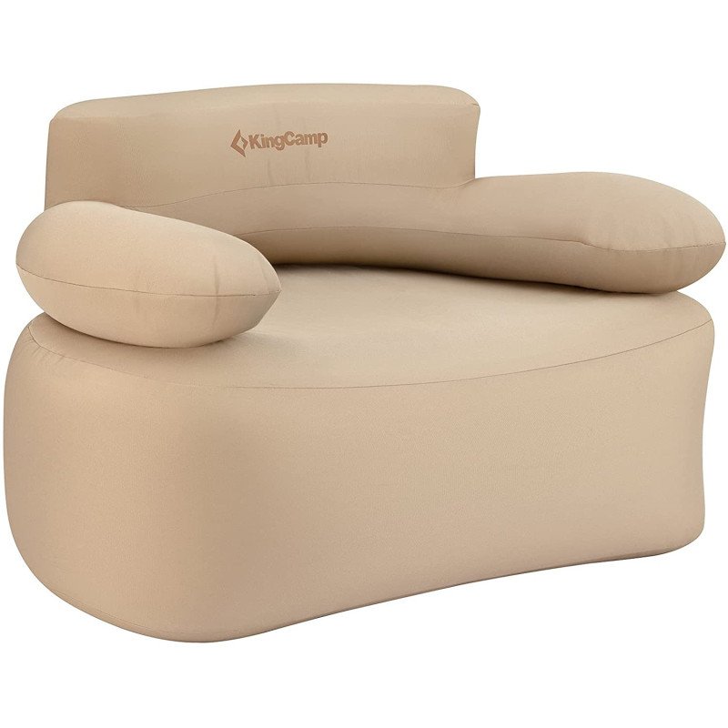 KingCamp 1-3 People Inflatable Portable Air Sofa-Khaki/Single