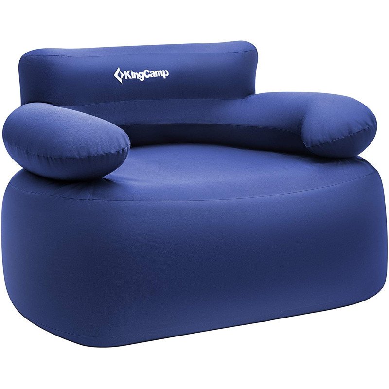 KingCamp 1-3 People Inflatable Portable Air Sofa-Navy/Single
