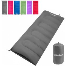 KingCamp 3 Season Camping Sleeping Bags Joinable Envelope Lightweight Compact for Adults Outdoor -Medium Grey-Left