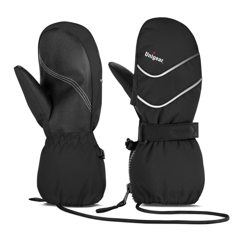 Kids Ski Mittens Gloves S3 2-4Y Black