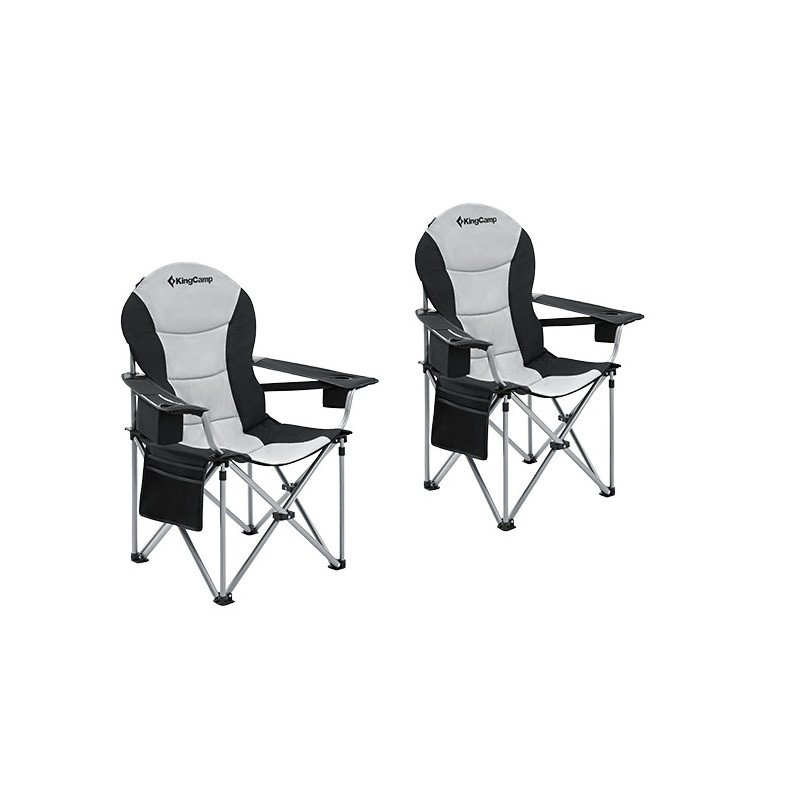 KingCamp Lumbar Support Heavy Duty Folding Portable Outdoor Camp Chair-2 Packs KC3888