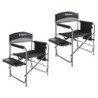KingCamp Folding Heavy Duty Camp Chair with Side Table & Storage Bag Portable Director Chair Outdoors-2 Packs