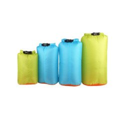 4PCS Waterproof 20D Silicone Coated Nylon Storage Dry Bag,  Diamond Ripstop Roll-Top Drybag Sacks 7-25L