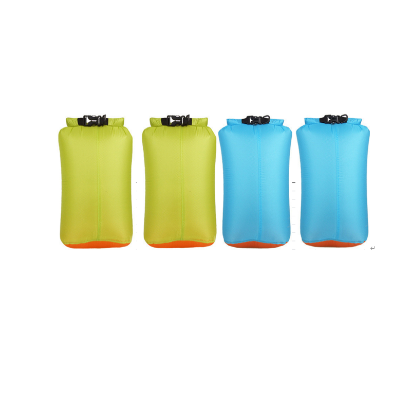 4PCS Waterproof 20D Silicone Coated Nylon Storage Dry Bag, Diamond Ripstop Roll-Top Drybag Sacks 18L/ 25L