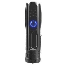 Tactical Aluminum P90 LED Torch, Zoomable Torch, Weather Resistant LED USB Charging Rechargeable Flashlight