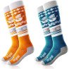 Kids Ski Socks for Boys Girls XS 2Pairs(Blue+Orange)