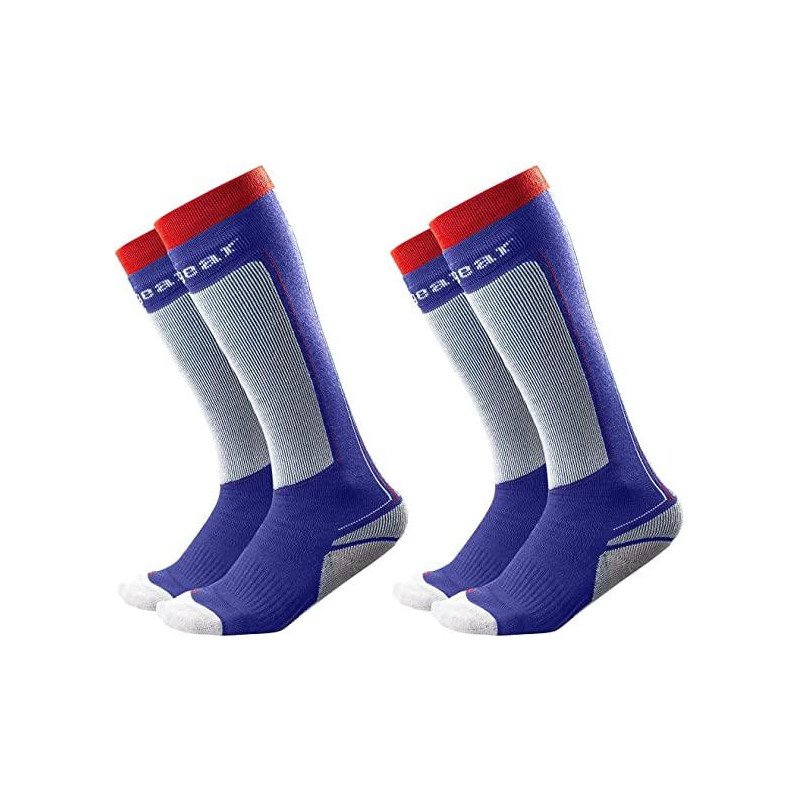 Ski Socks For Men Women S 2 Pairs(Purple+Purple)