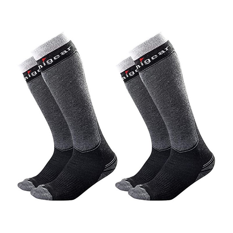 Ski Socks For Men Women L 2 Pairs(Black+Black£©