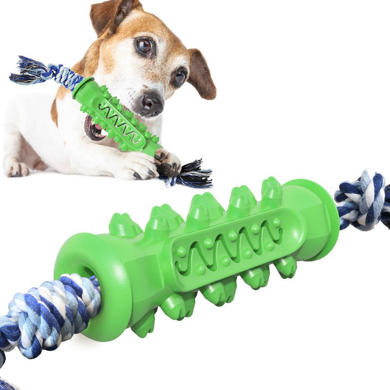Dog Toothbrush Toy Dental Care Teeth Brushing Stick Bone Toy Puppy Chew Toy for Small Medium
