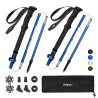 Folding Trekking Poles / Hiking Sticks - Pair Blue