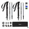 Folding Trekking Poles / Hiking Sticks - Pair Silver