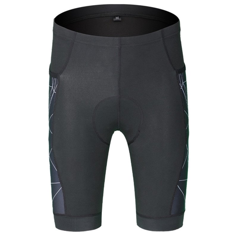 Men's Cycling Shorts With Pocket Padded Bike Bicycle Pants Tights, Breathable & Absorbent Quick-Dry Half Pants