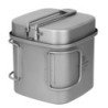 COOK'N'ESCAPE Titanium 1100ml Pot with 300ml Pan Cookware Mess Kit Set Backpacking, Camping, Outdoor & Inddors CA2110