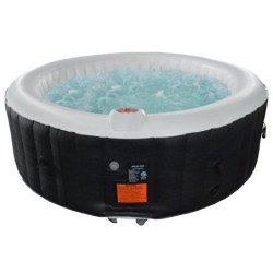 Aqua Spa Circular 4-6 Person 81.9'' x 81.9'' Bubble Jets Inflatable Hot Tub Portable Jacuzzi