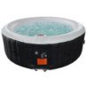 Aqua Spa Circular 4-6 Person 81.9'' x 81.9'' Bubble Jets Inflatable Hot Tub Portable Jacuzzi